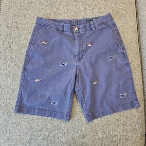 Vineyard Vines Shorts Mens 30 Blue Classic Fit Breaker Whale Embroidery TC9